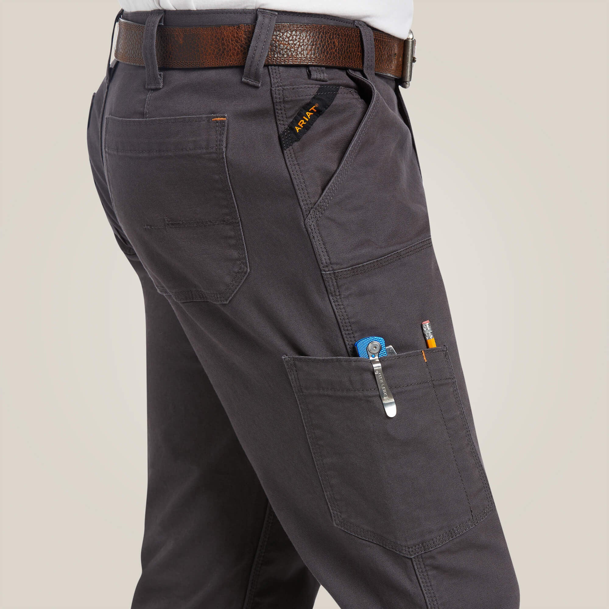 Rebar M7 Slim DuraStretch Made Tough Double Front Straight Pant-Ariat