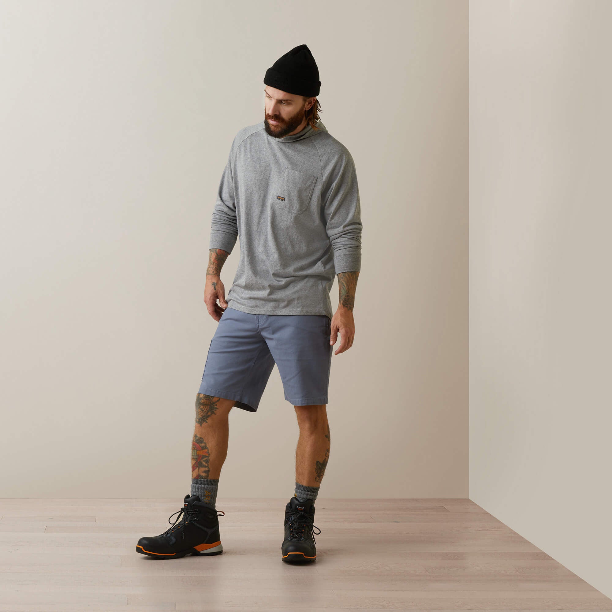 Rebar Cotton Strong Hooded T-Shirt-Ariat