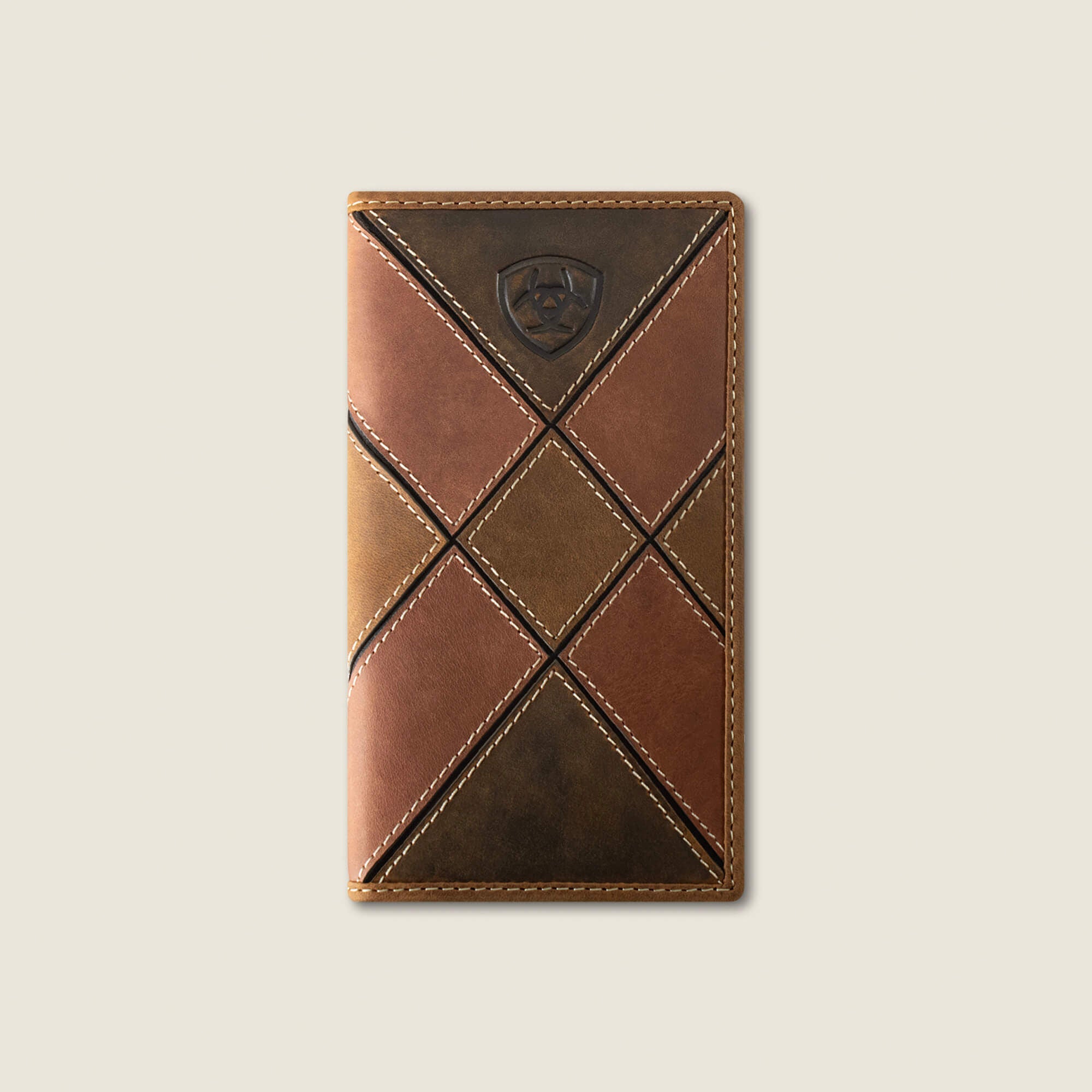 Patchwork Embroidered Logo Rodeo Wallet-Ariat