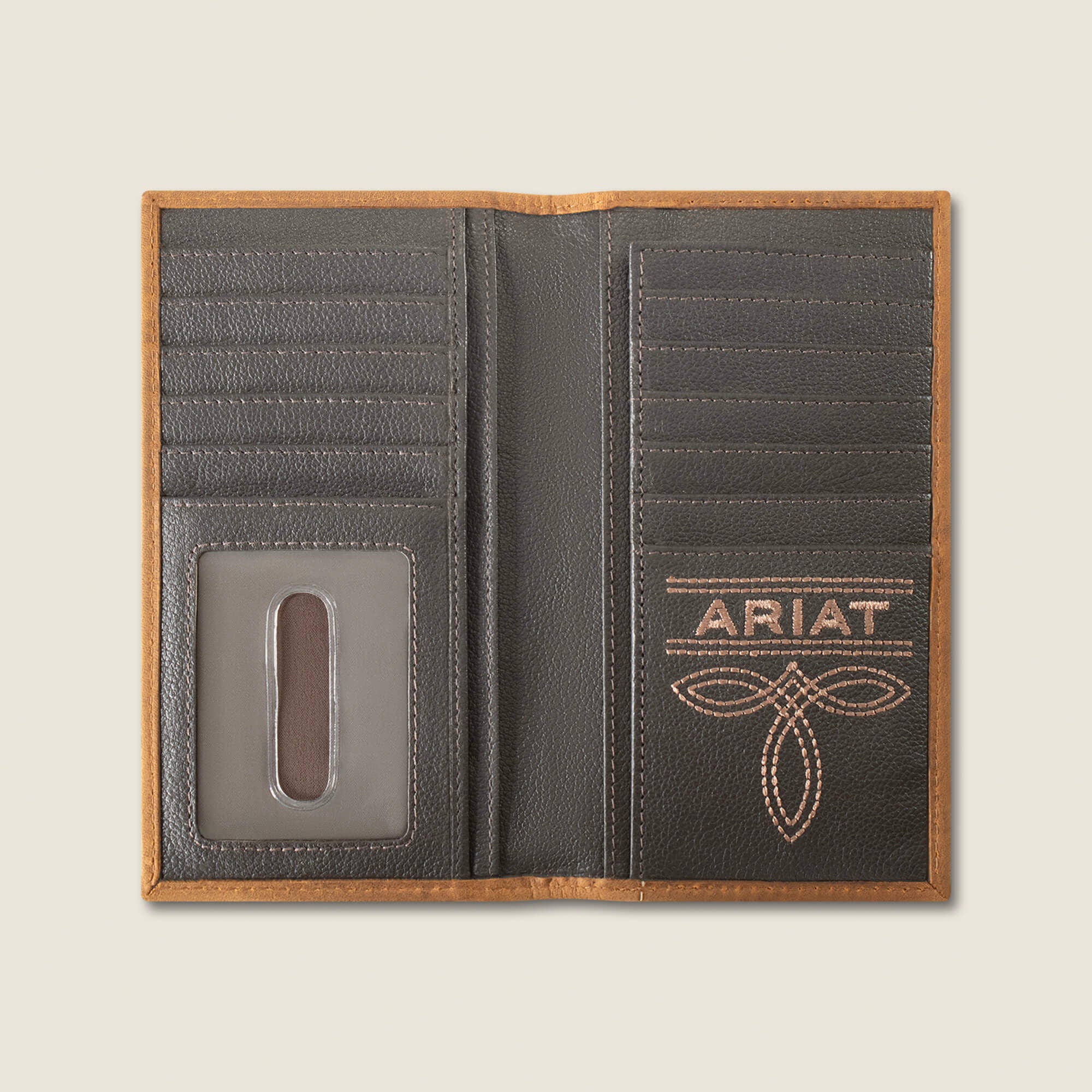 Patchwork Embroidered Logo Rodeo Wallet-Ariat