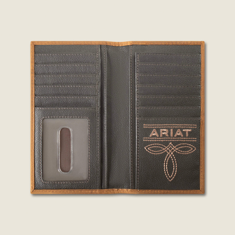 Patchwork Embroidered Logo Rodeo Wallet-Ariat