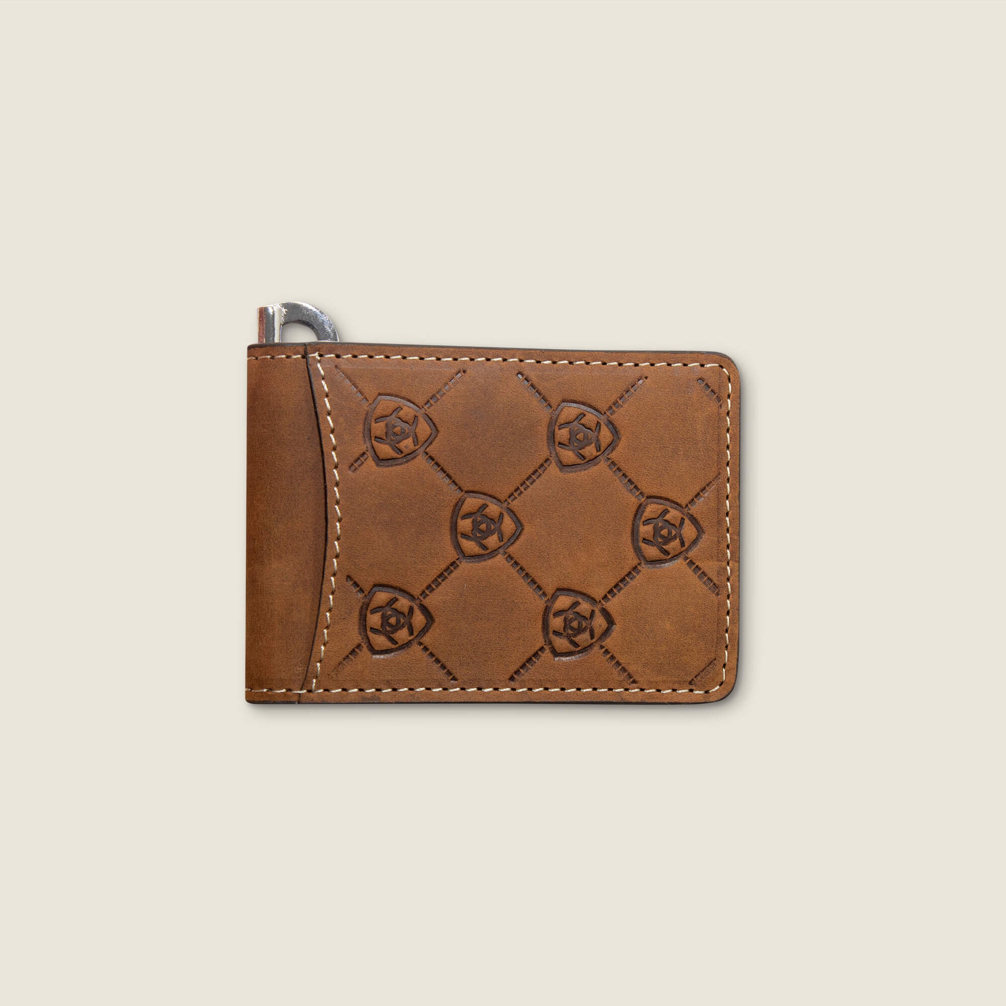 Ariat Logo Print Money Clip Wallet-Ariat