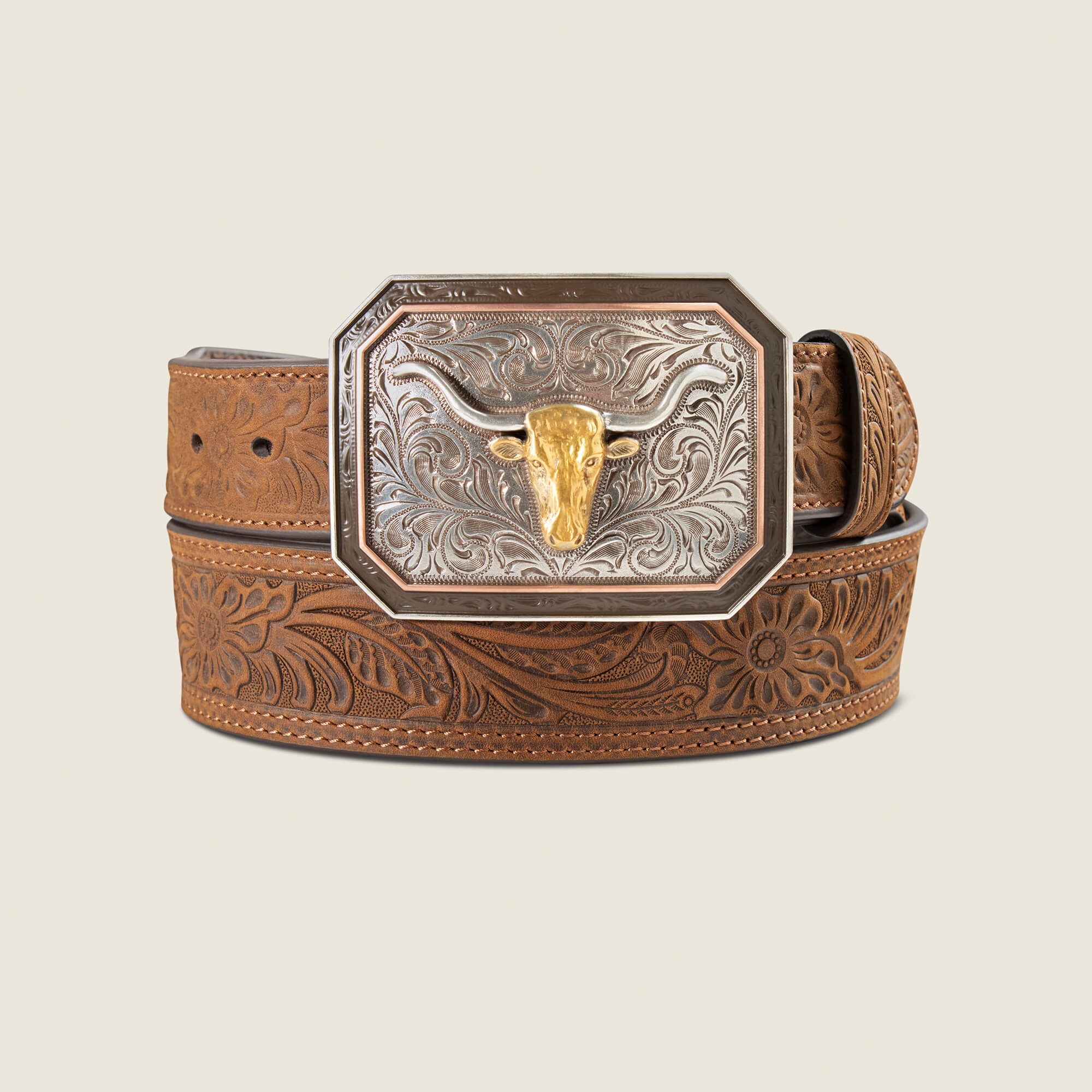 Floral Embossed Belt-Ariat