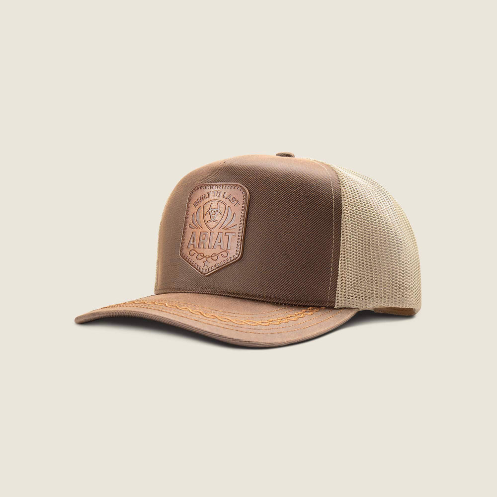 Oilskin Faux Leather Patch Cap-Ariat