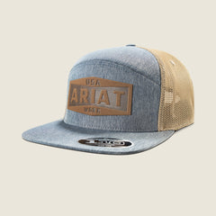 Ariat Work Leather Badge Snapback Cap-Ariat