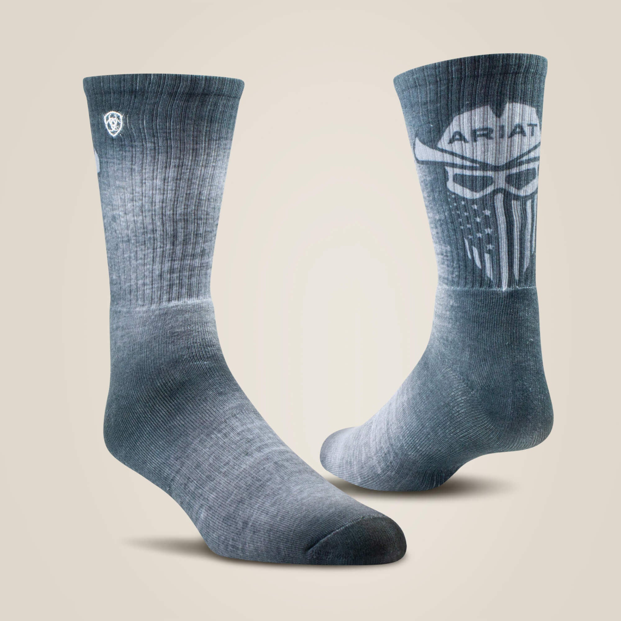 Incognito Graphic Crew Work Sock 2 Pair Multi Color Pack-Ariat
