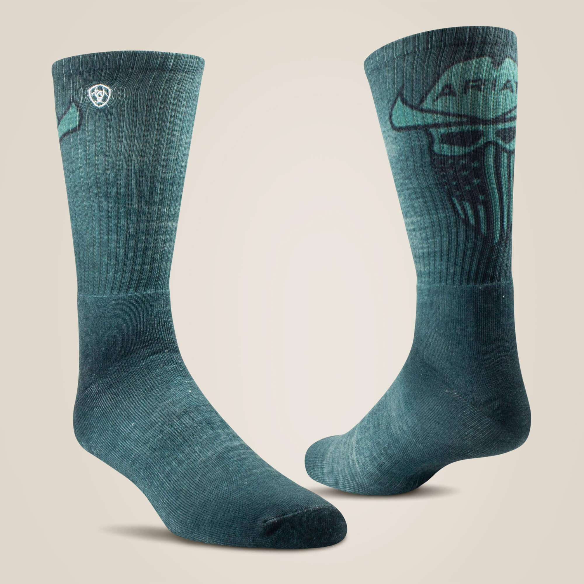 Incognito Graphic Crew Work Sock 2 Pair Multi Color Pack-Ariat