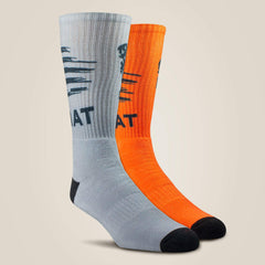 Patriot Graphic Crew Work Sock 2 Pair Multi Color Pack-Ariat