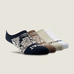 Hilo No Slip No Show Sock 4 Pair Multi Color Pack-Ariat
