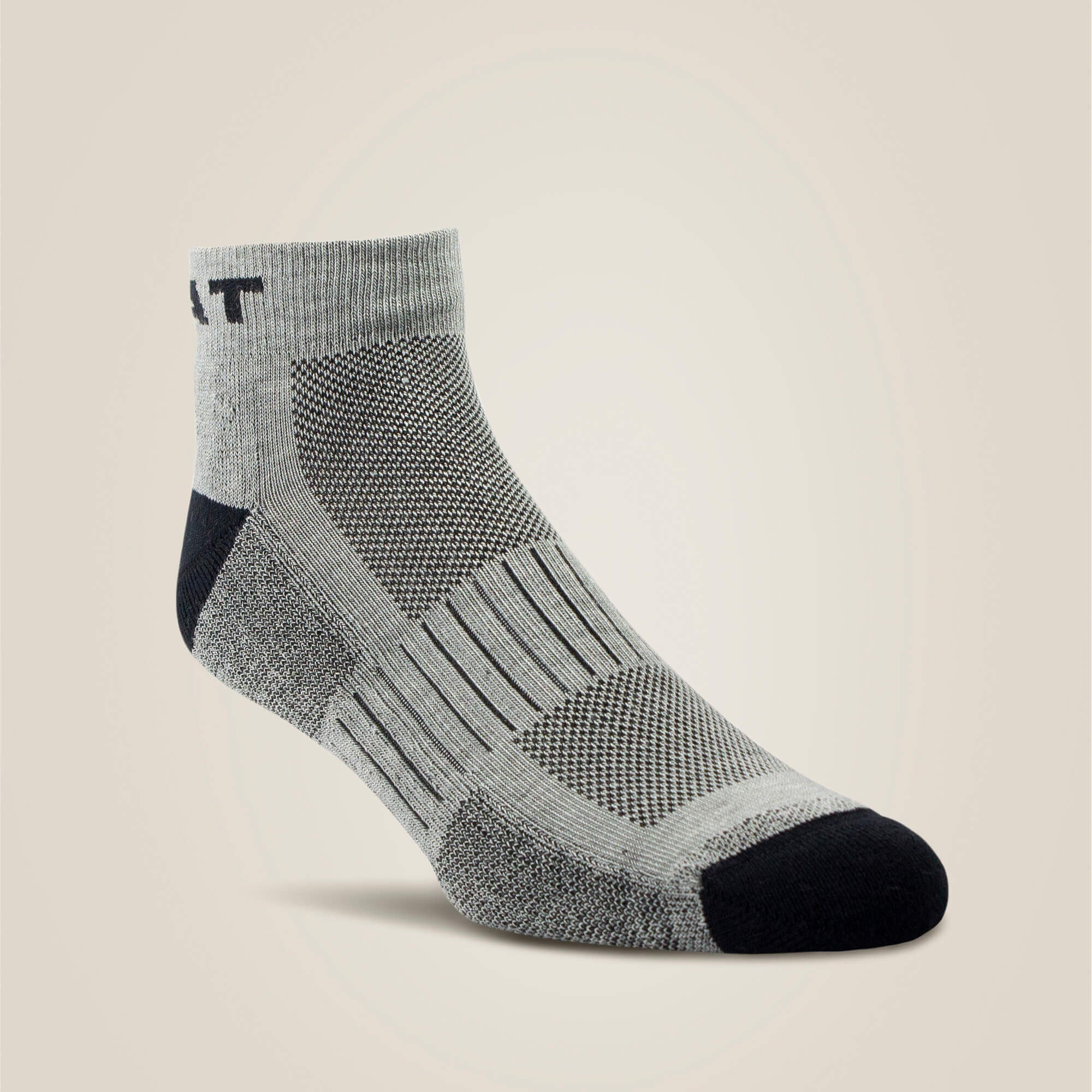 High Performance Quarter Crew Tek Work Sock 3 Pair Pack-Ariat
