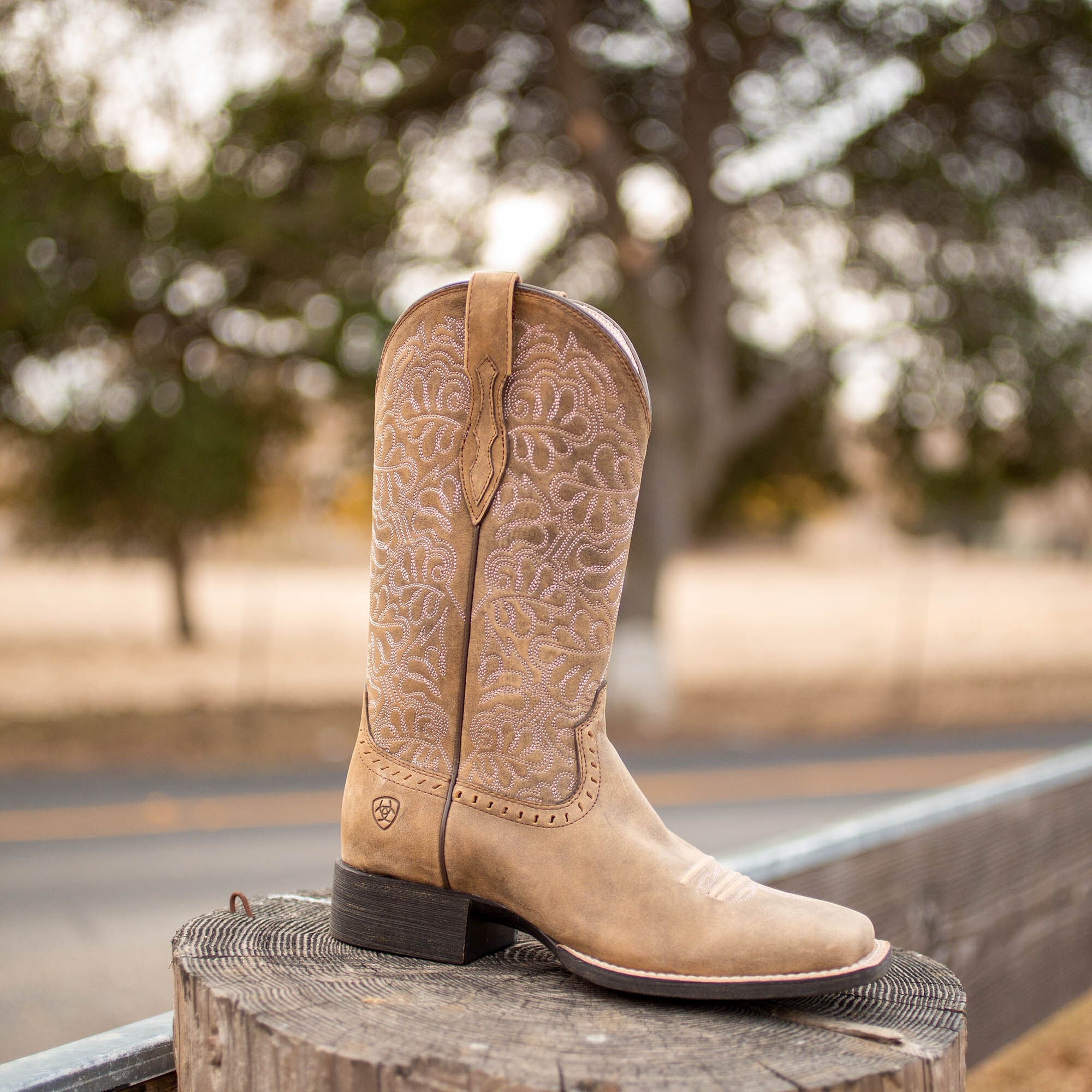 Round Up Remuda Wide Square Toe Western Boot-Ariat