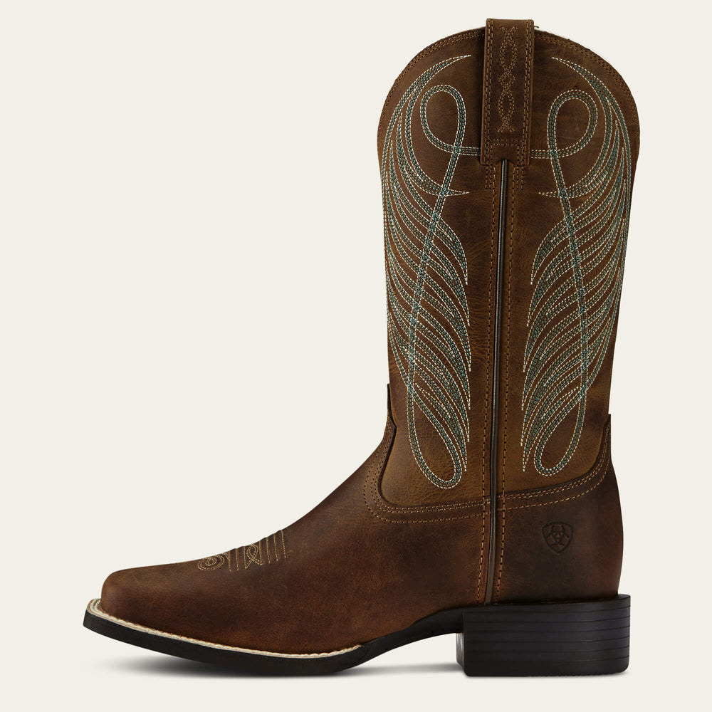 Round Up Wide Square Toe Western Boot-Ariat