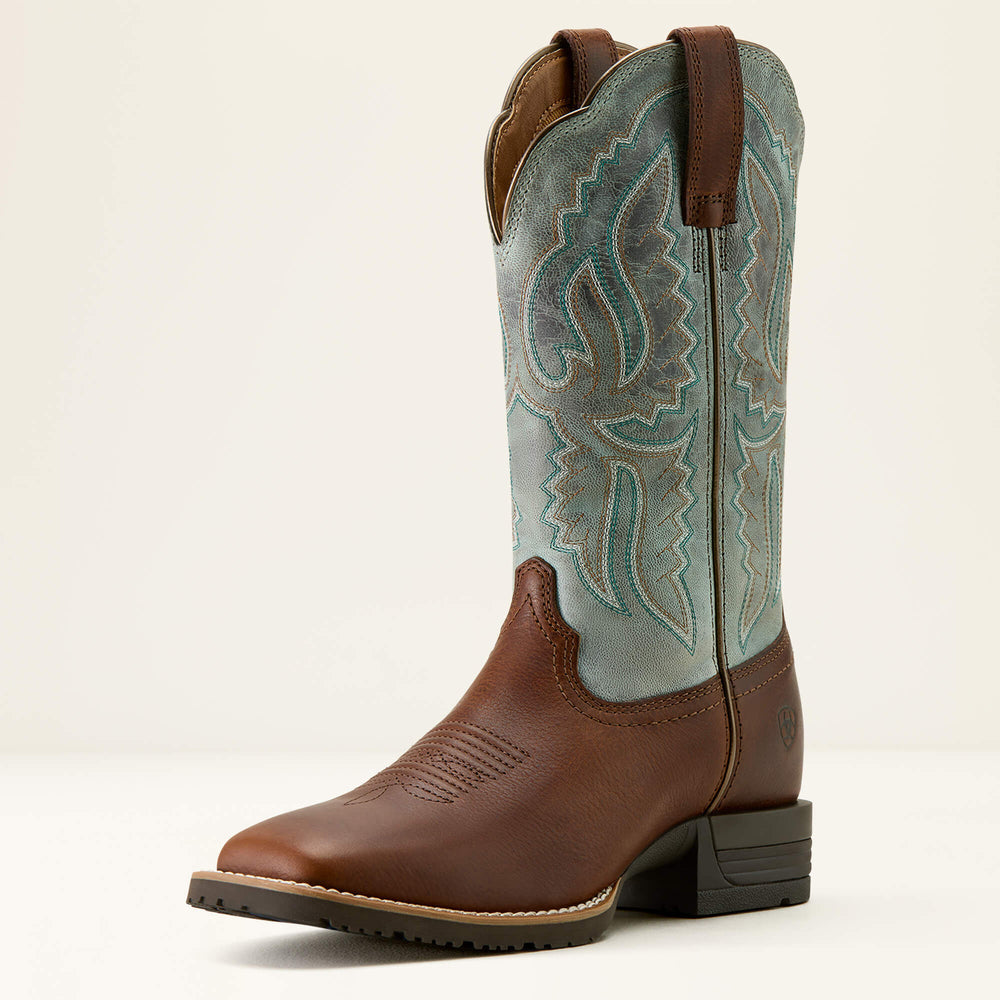 Hybrid Ranchwork Wide Square Toe Western Boot-Ariat