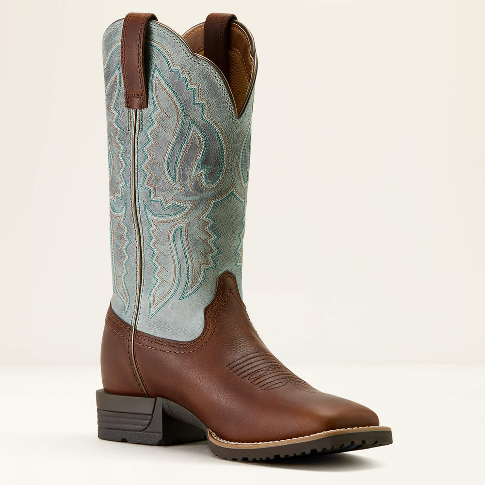 Hybrid Ranchwork Wide Square Toe Western Boot-Ariat