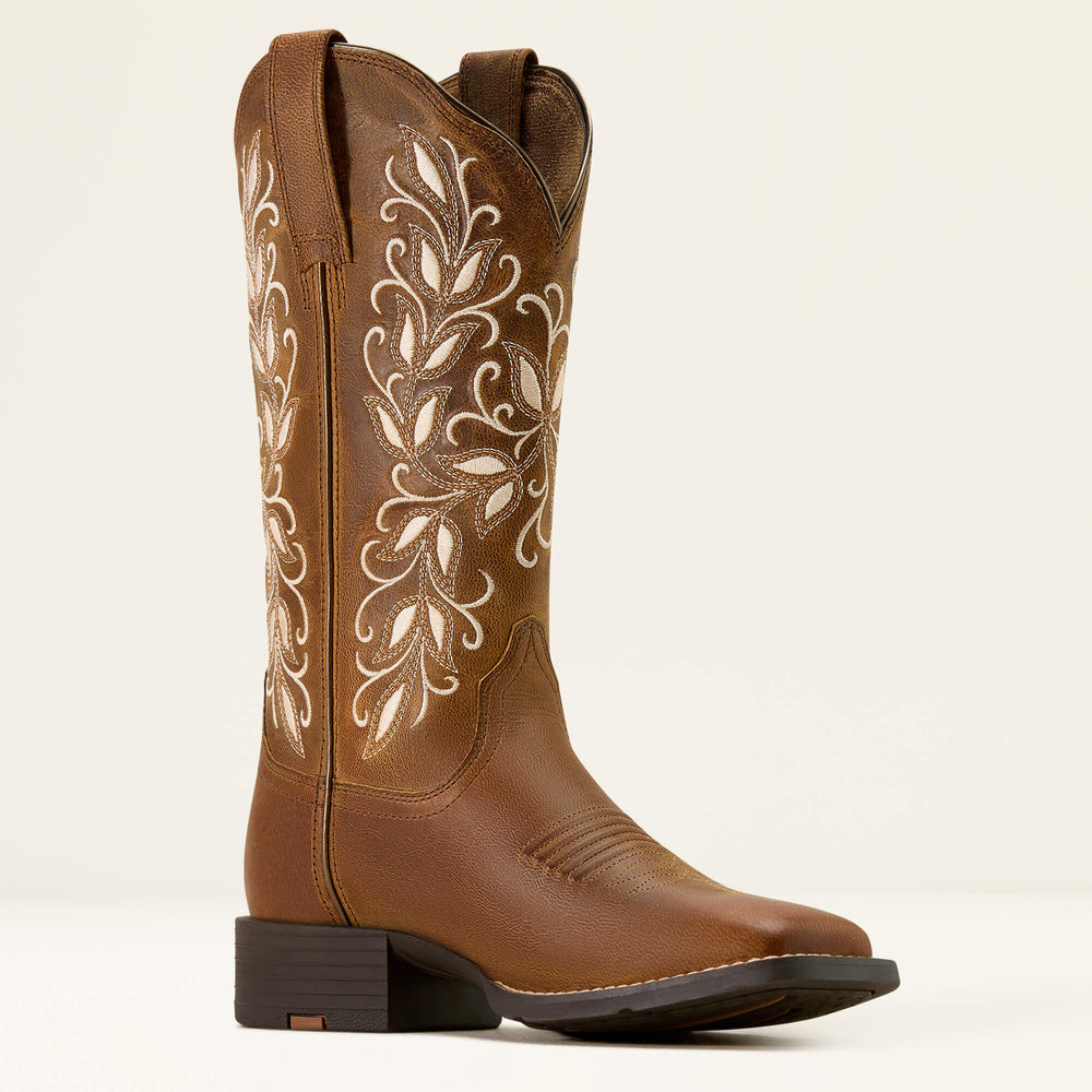Round Up Holly Wide Square Toe Western Boot-Ariat