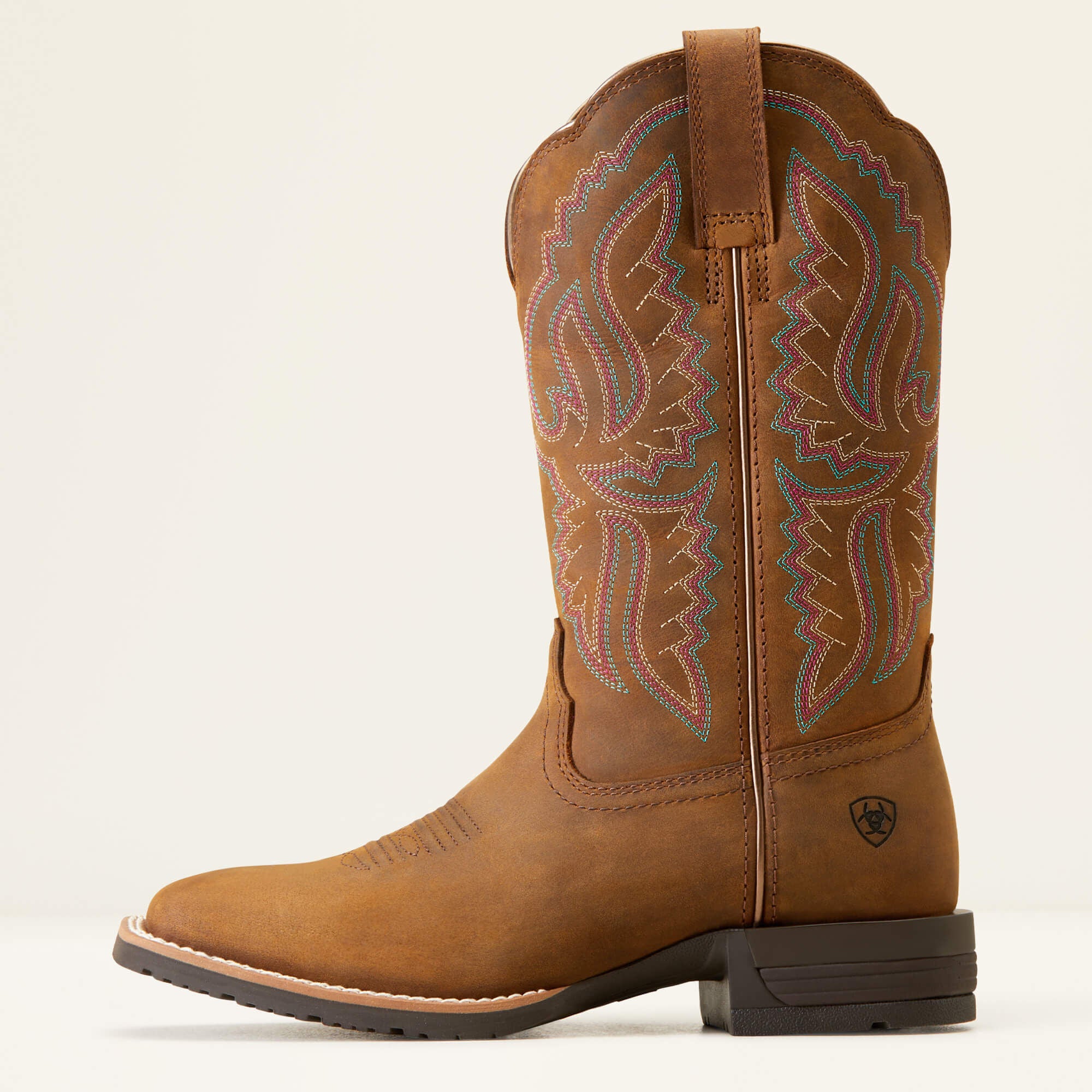 Hybrid Ranchwork Wide Square Toe Western Boot-Ariat