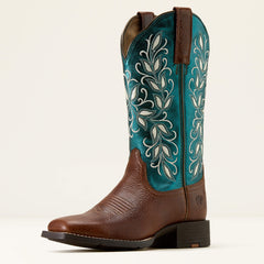 Round Up Holly Wide Square Toe Western Boot-Ariat