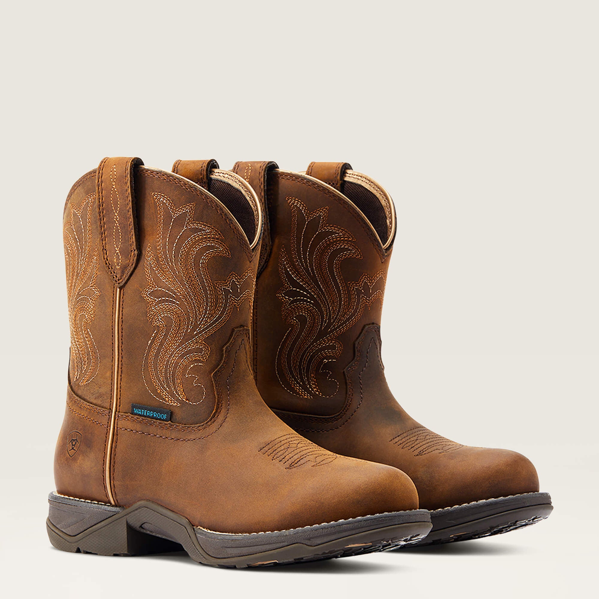 Anthem Round Toe Shortie Waterproof Western Boot-Ariat