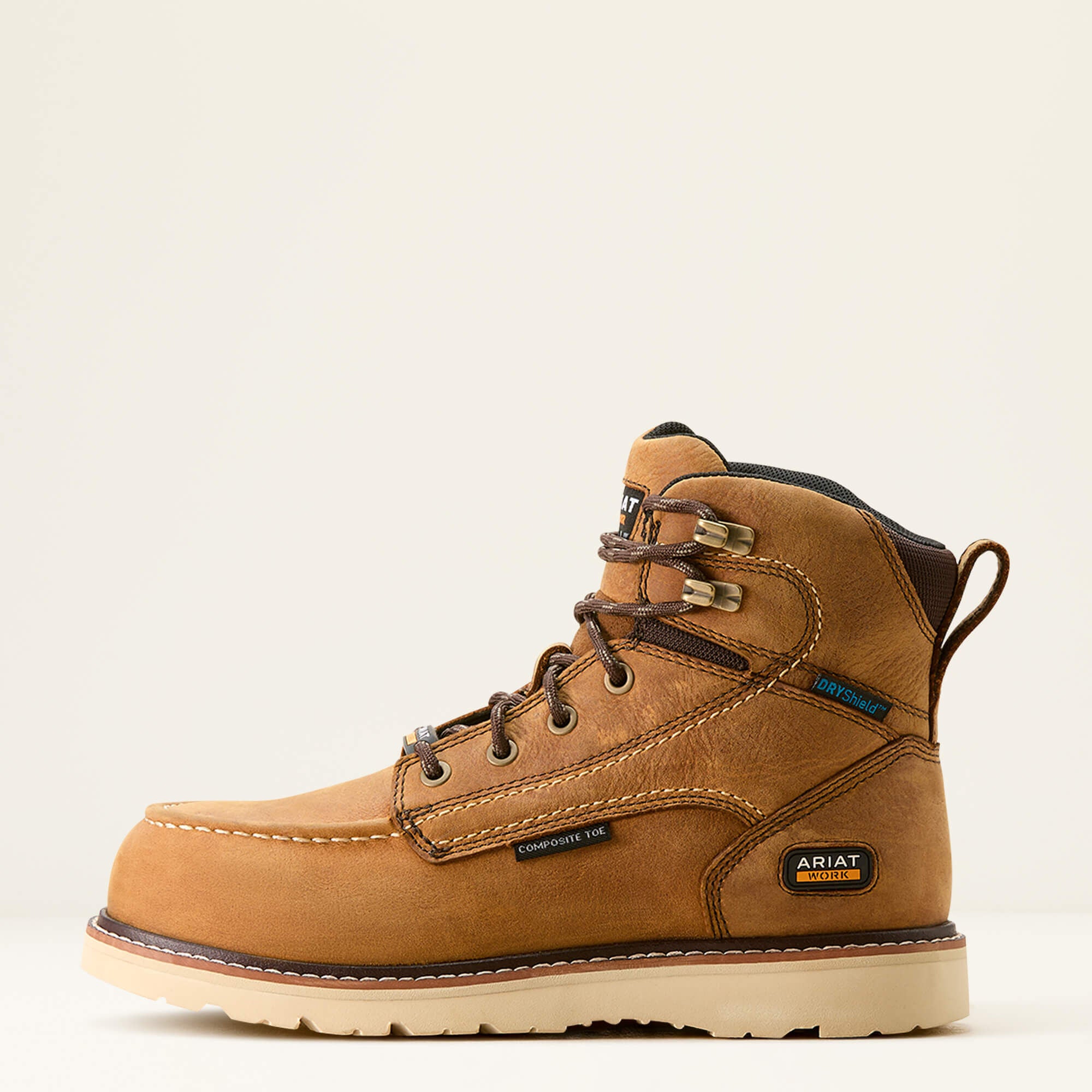 Rebar Wedge Moc Toe Waterproof Composite Toe Work Boot-Ariat