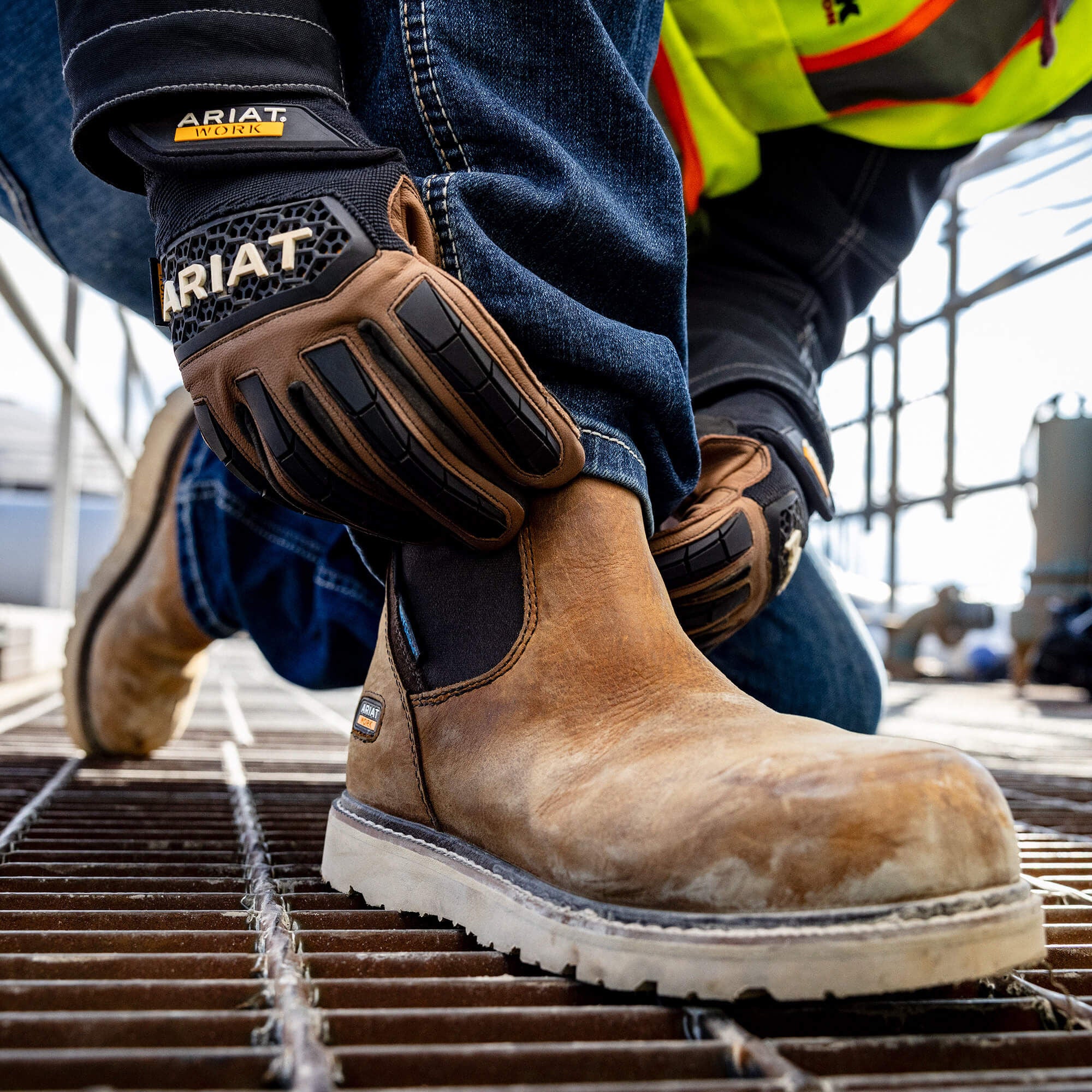 Rebar Wedge Chelsea Waterproof Composite Toe Work Boot-Ariat