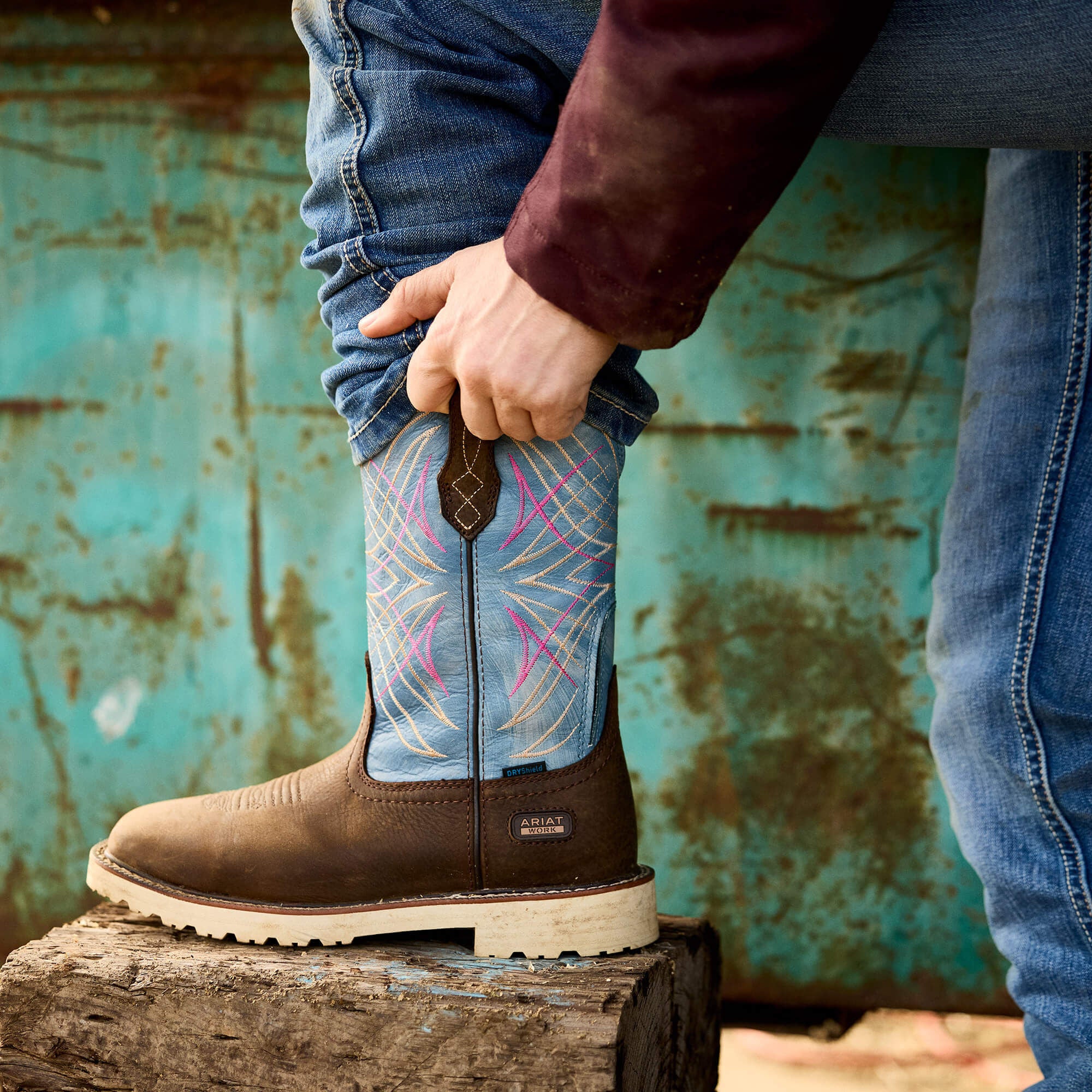 Activator Waterproof Wide Square Toe Work Boot-Ariat