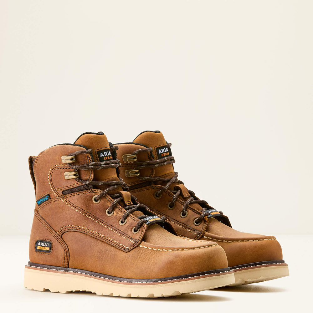 Rebar Wedge Moc Toe Waterproof Work Boot-Ariat