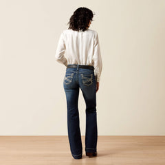 Trouser Mid Rise Stretch Entwined Wide Leg Jean-Ariat