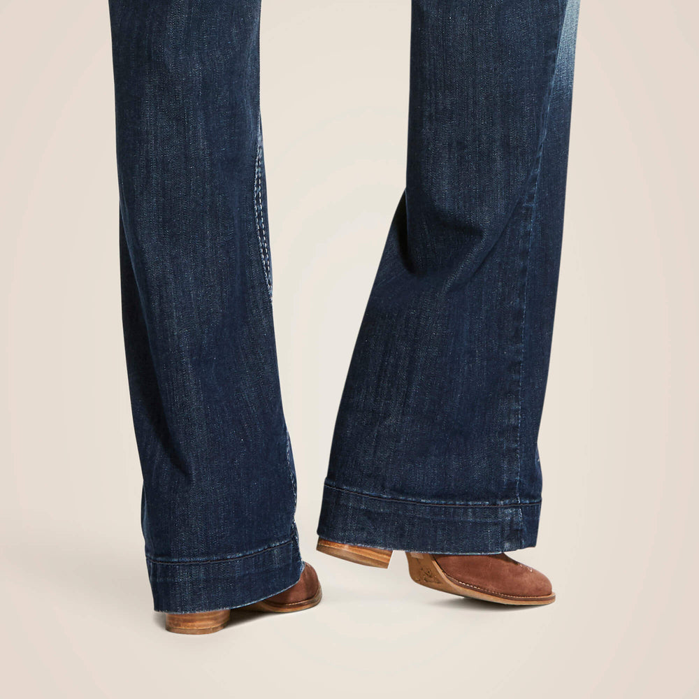 Trouser Mid Rise Stretch Entwined Wide Leg Jean-Ariat