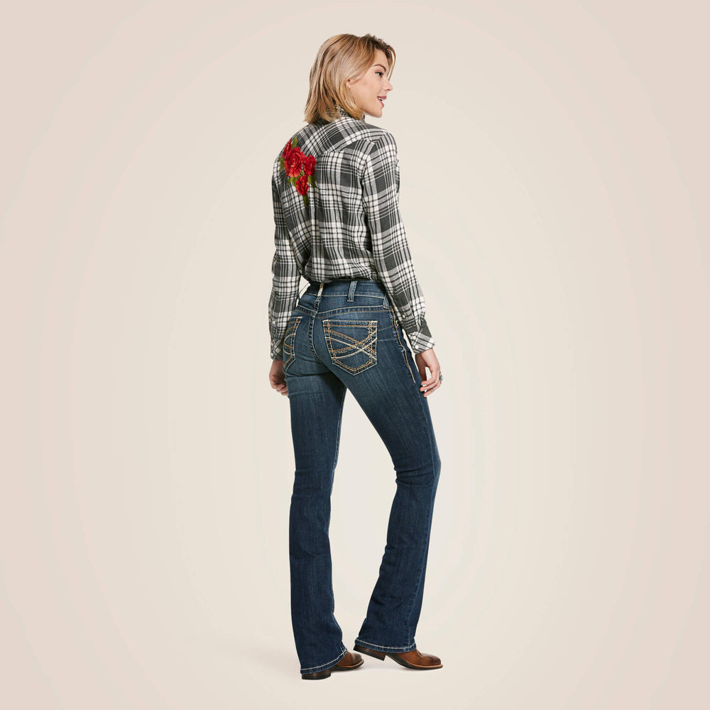 R.E.A.L. Mid Rise Stretch Entwined Festival Boot Cut Jean-Ariat