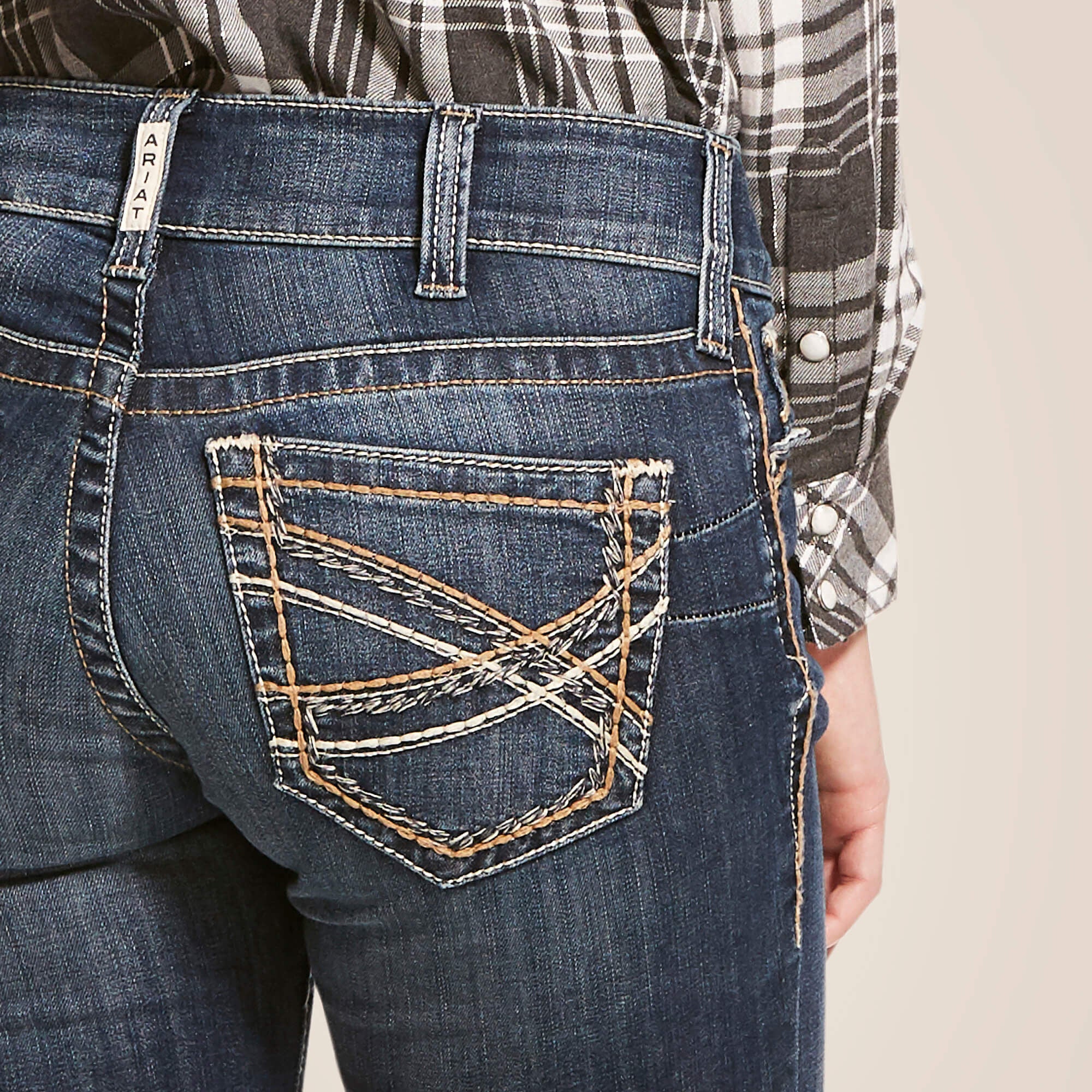 R.E.A.L. Mid Rise Stretch Entwined Festival Boot Cut Jean-Ariat