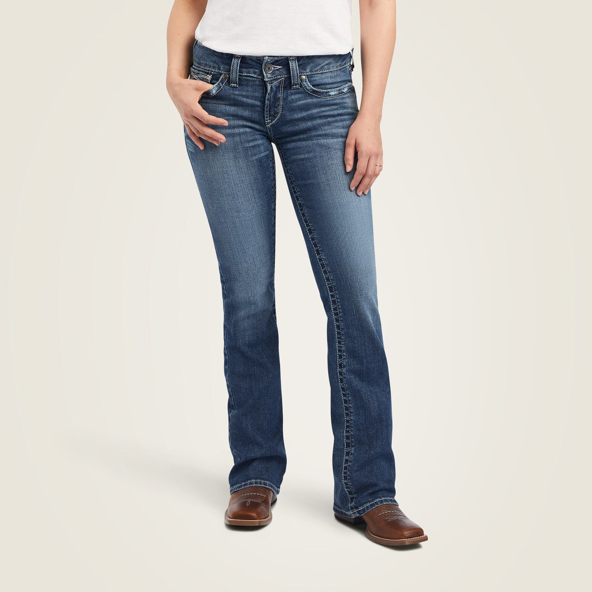 R.E.A.L. Mid Rise Raquel Boot Cut Jean-Ariat