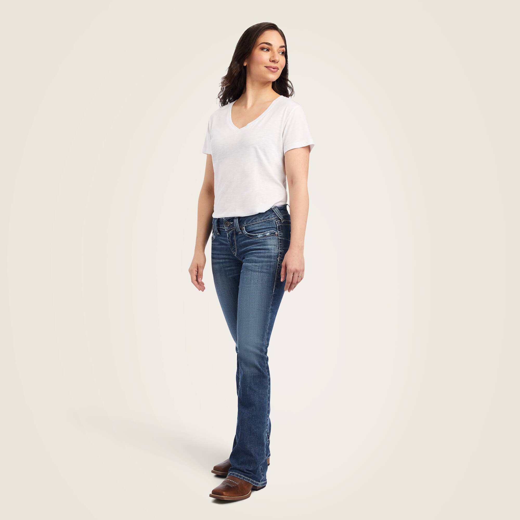 R.E.A.L. Mid Rise Raquel Boot Cut Jean-Ariat