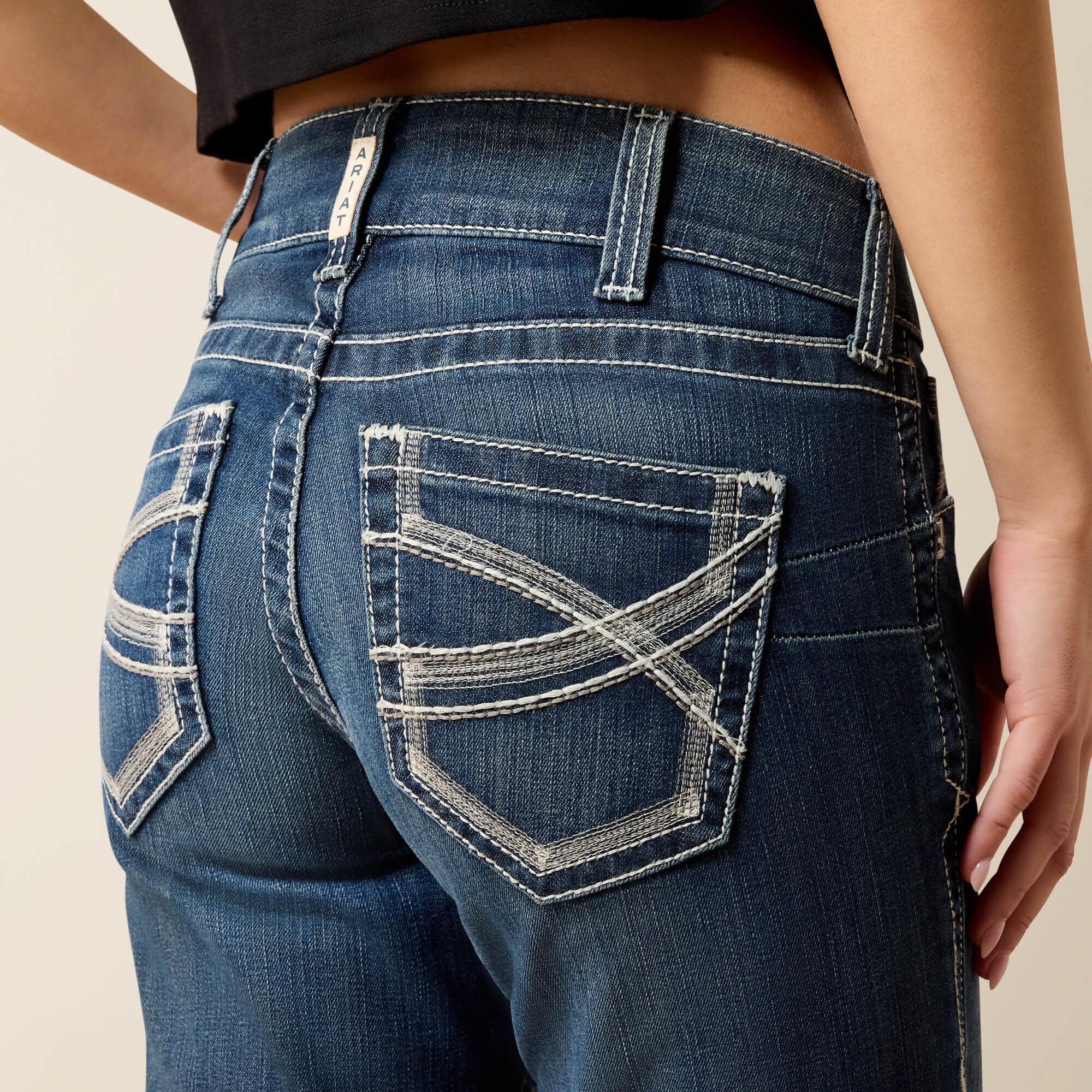 R.E.A.L. Mid Rise Stretch Ivy Stackable Straight Leg Jean-Ariat