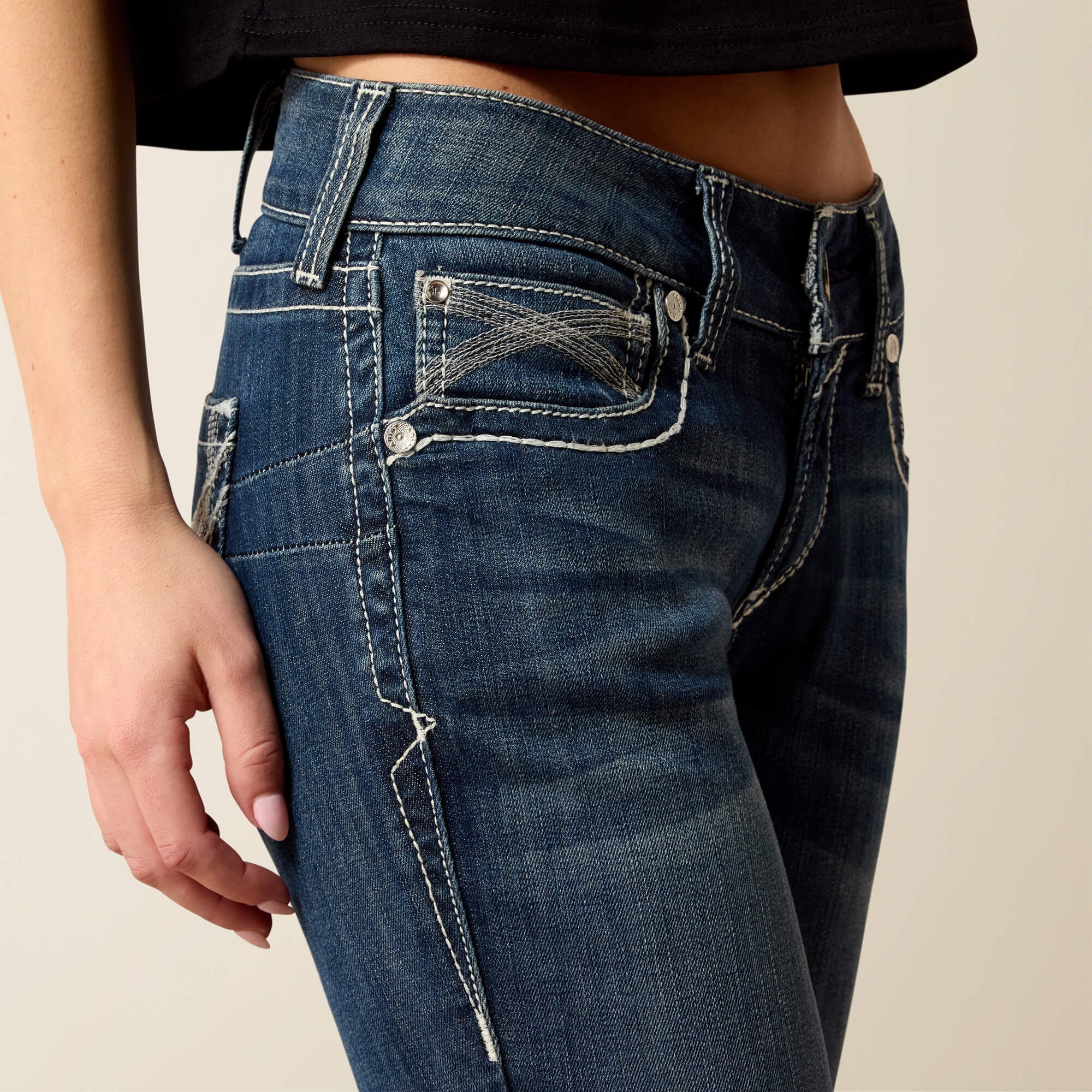 R.E.A.L. Mid Rise Stretch Ivy Stackable Straight Leg Jean-Ariat