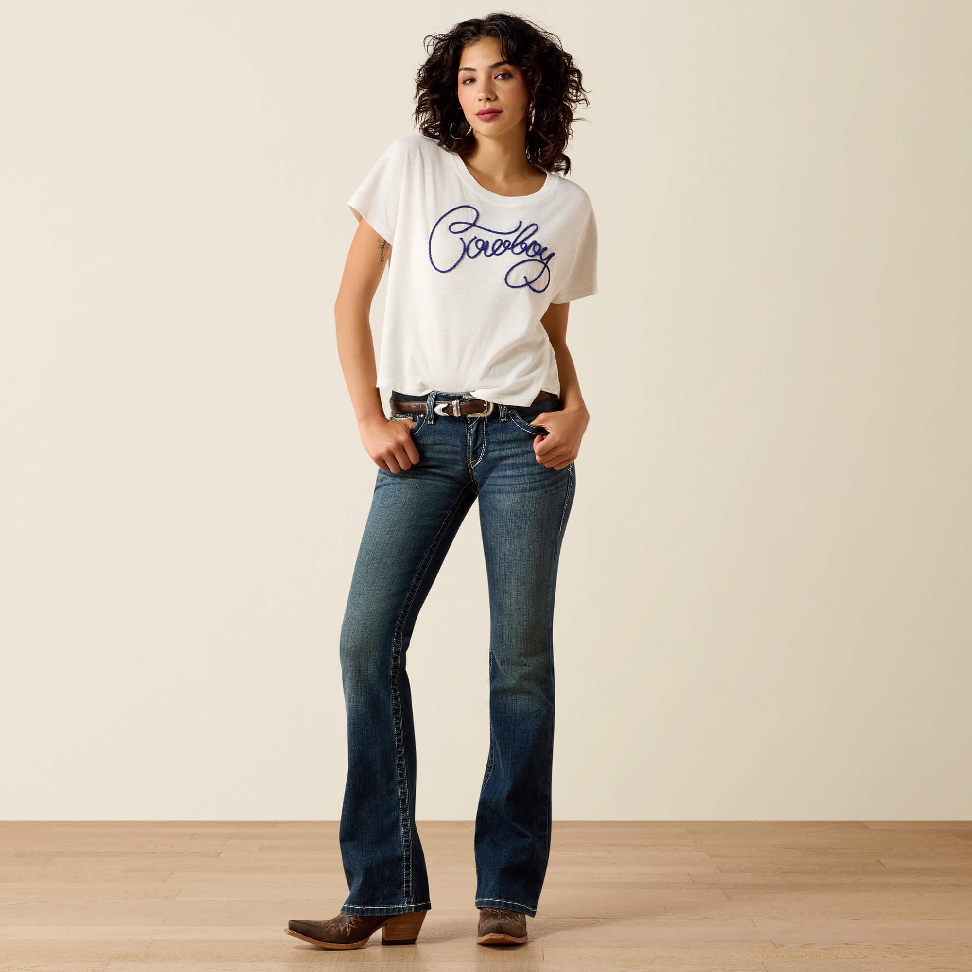 R.E.A.L. Mid Rise Stretch Whipstitch Boot Cut Jean-Ariat