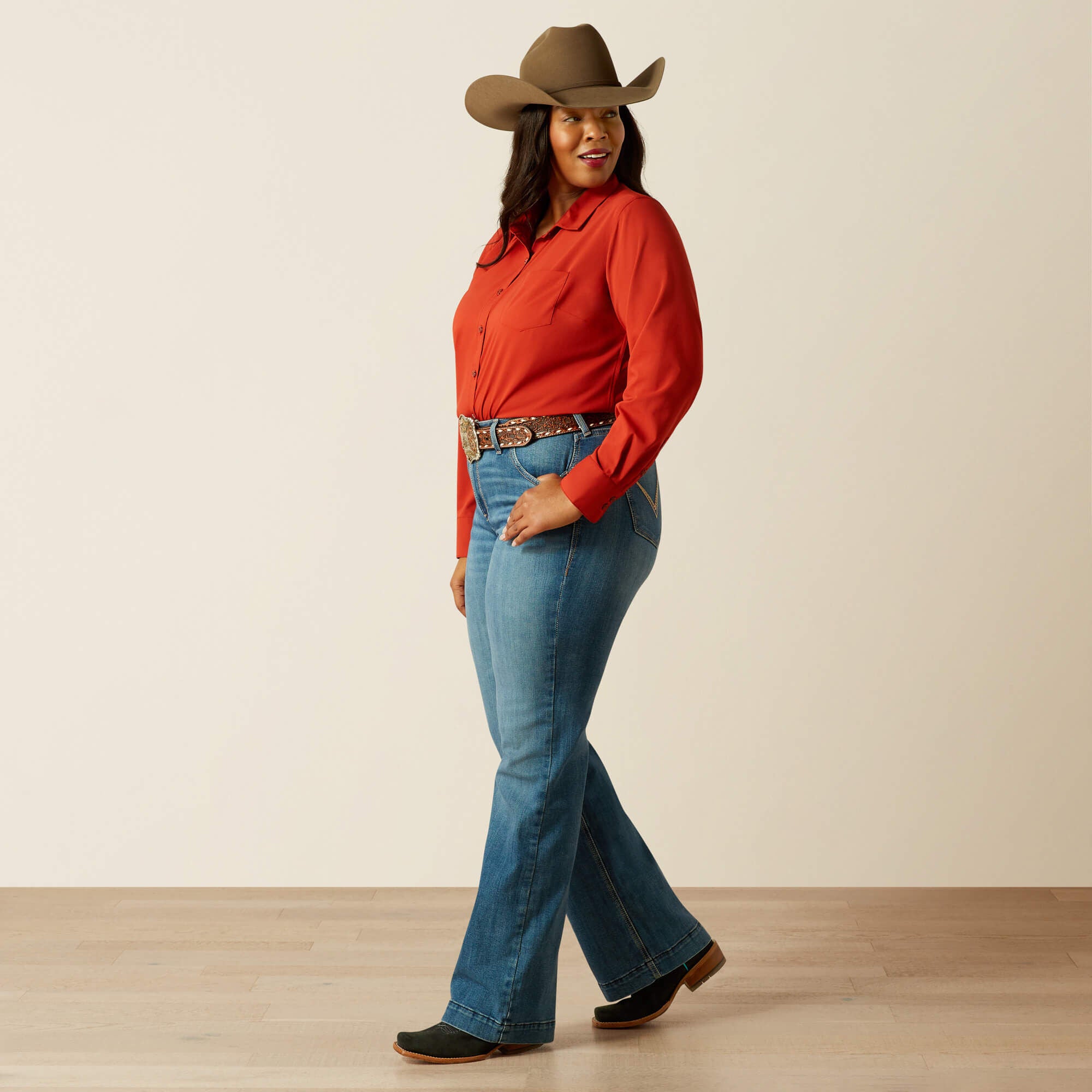 Perfect Rise Isabelle Wide Trouser Jeans-Ariat