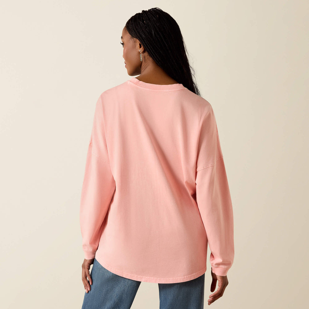 Canvas Oversized Long Sleeve T-Shirt-Ariat