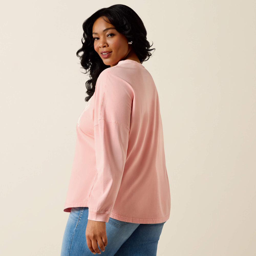 Canvas Oversized Long Sleeve T-Shirt-Ariat