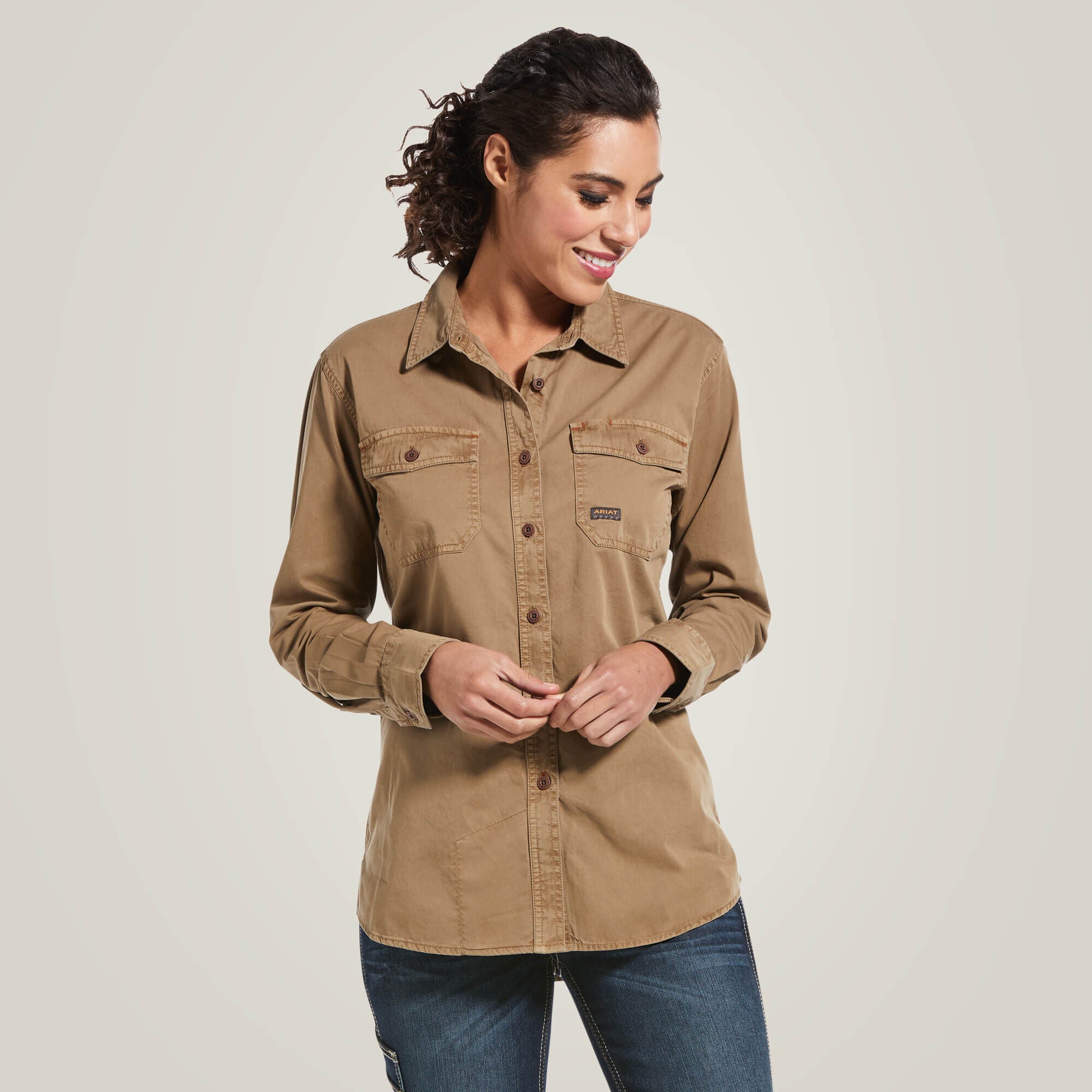 Rebar Washed Twill Work Shirt-Ariat