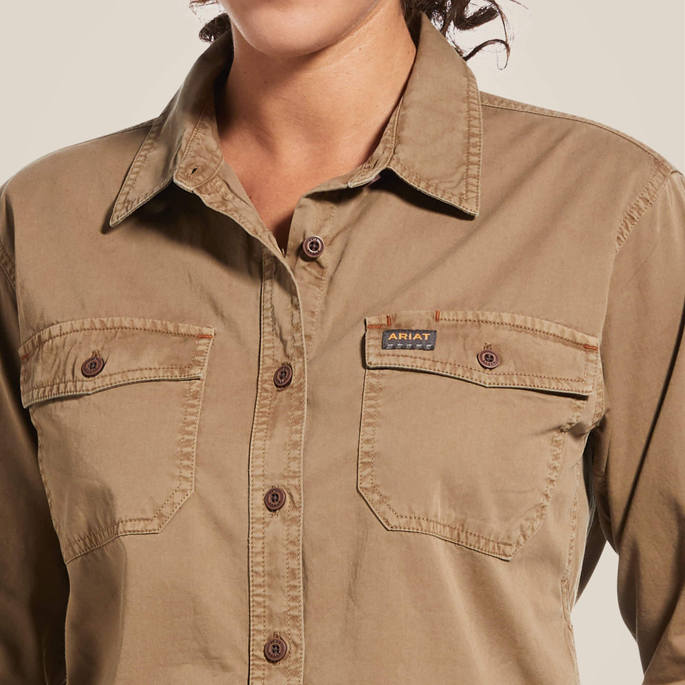 Rebar Washed Twill Work Shirt-Ariat