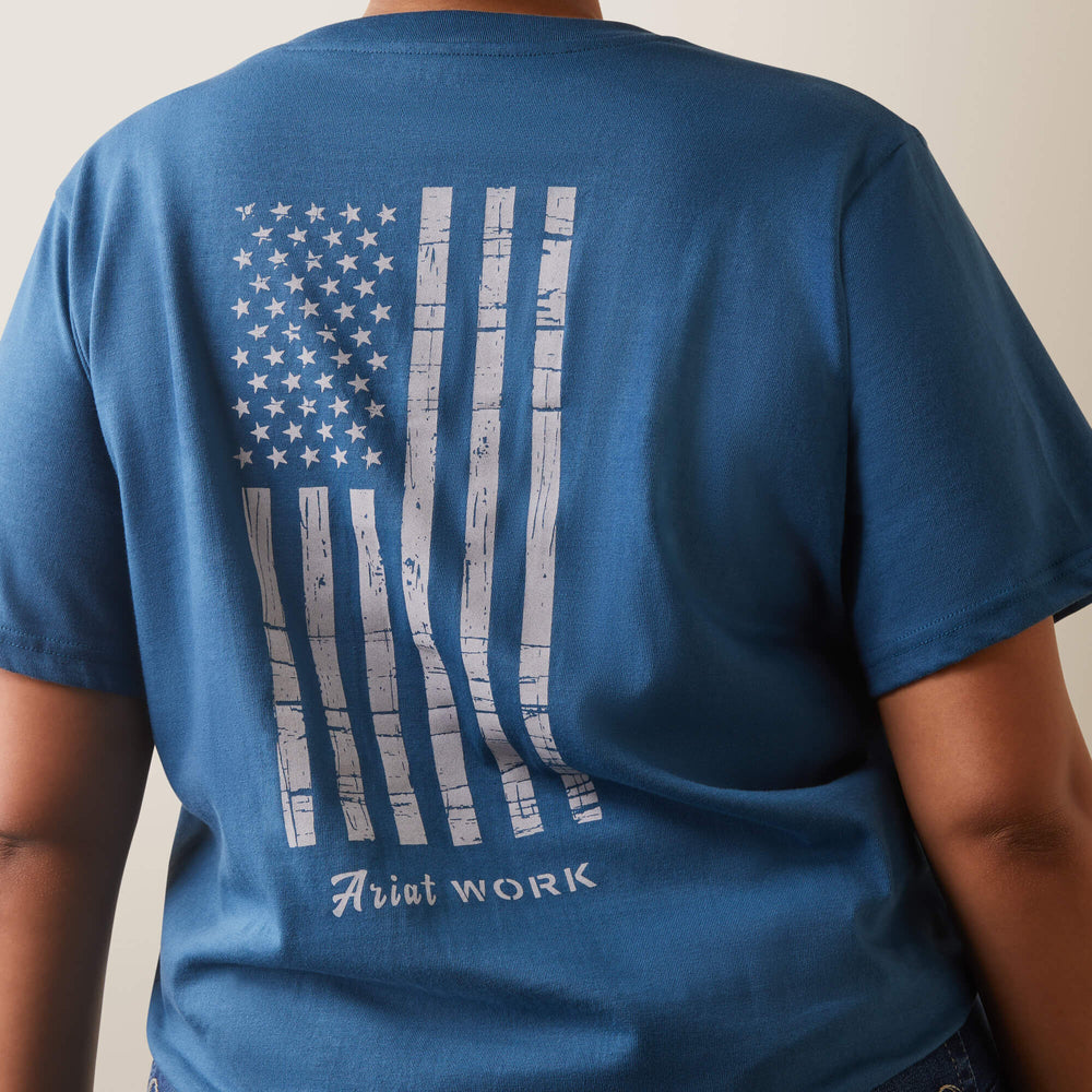 Rebar Cotton Strong American Flag Graphic T-Shirt-Ariat