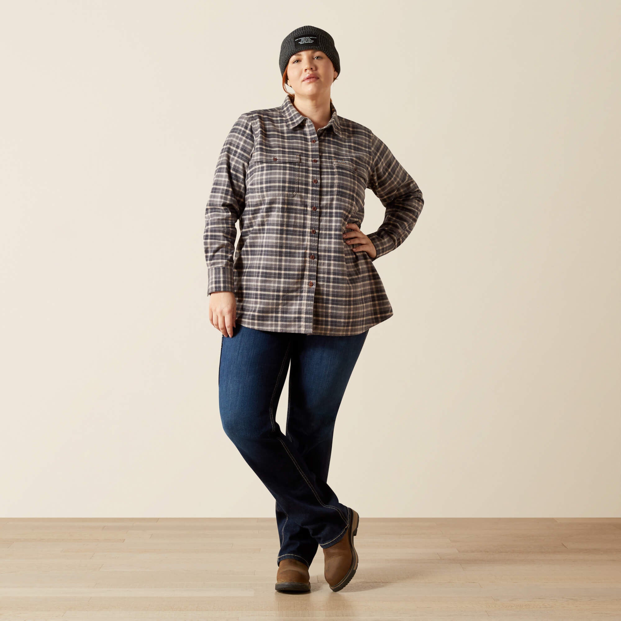 Rebar Flannel DuraStretch Work Shirt-Ariat