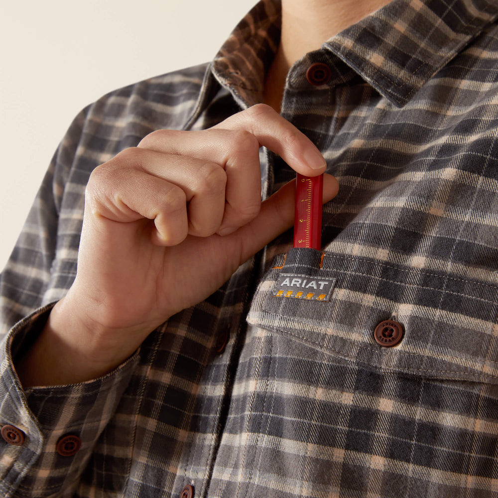 Rebar Flannel DuraStretch Work Shirt-Ariat