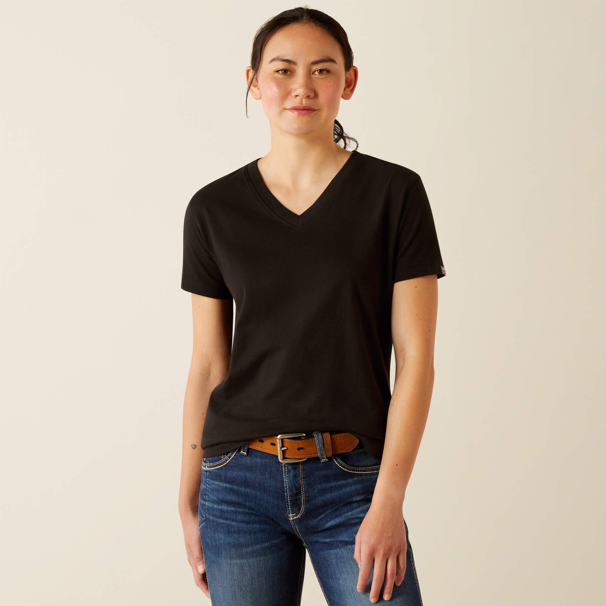 Rebar Cotton Strong Standard V-Neck T-Shirt-Ariat