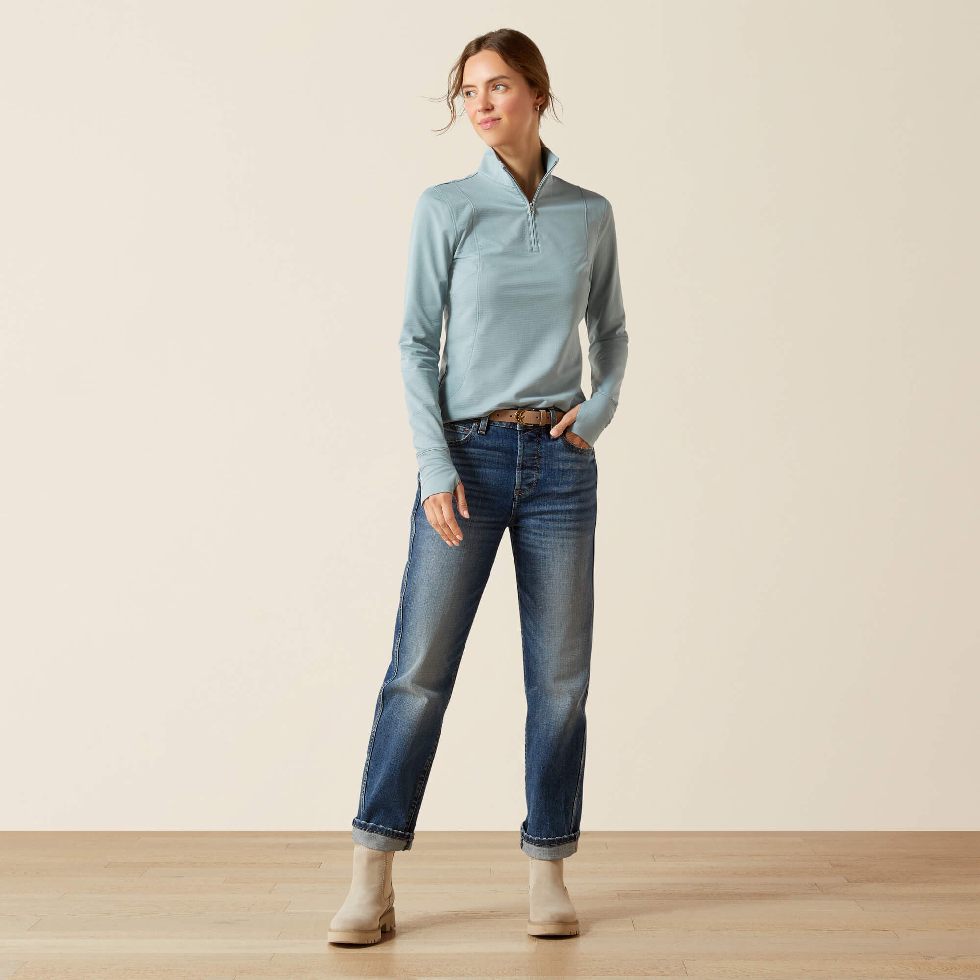 Gridwork 2.0 1/4 Zip Baselayer-Ariat