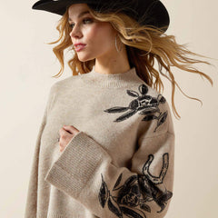 All In Embellished Sweater-Ariat