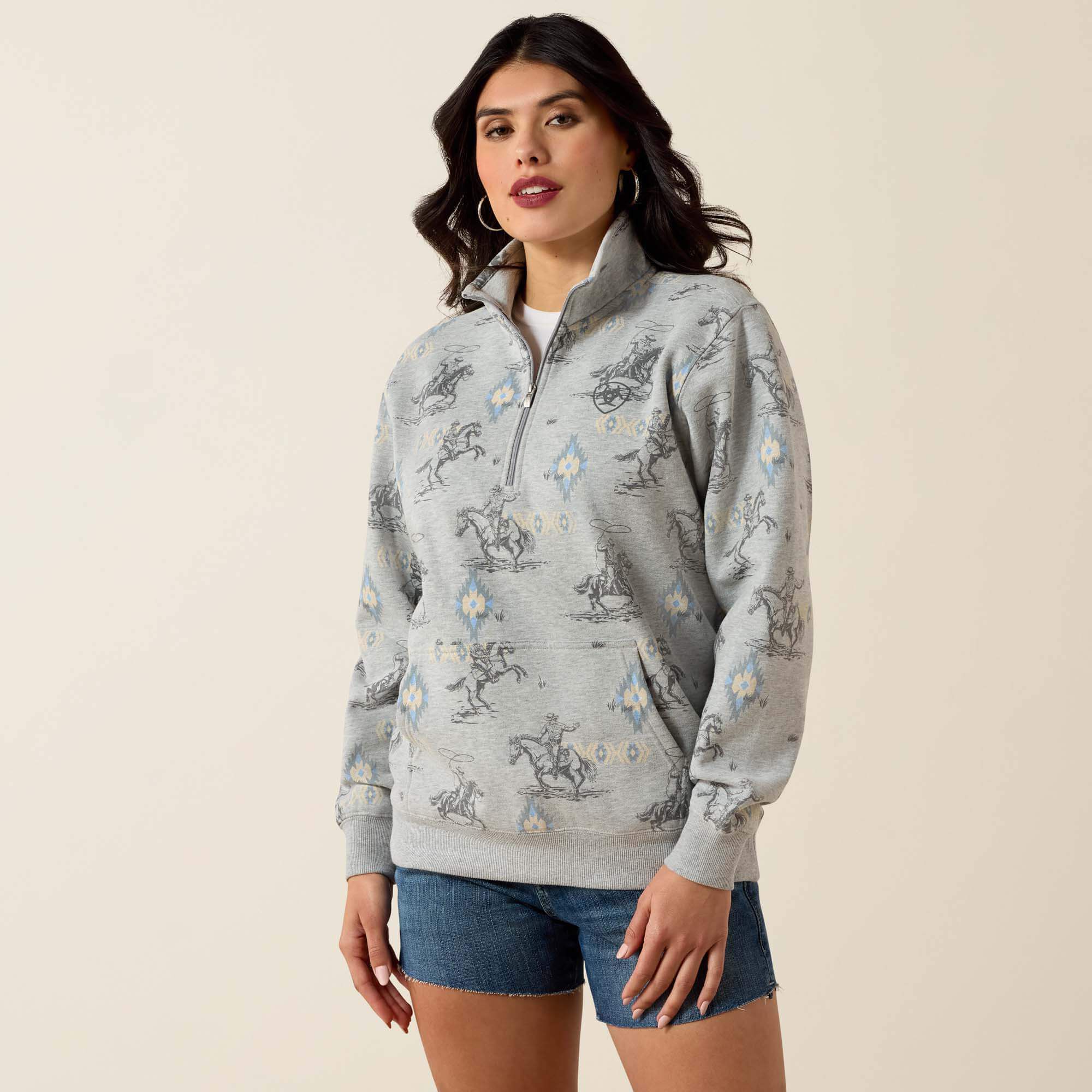 Sapphire 1/2 Zip Sweatshirt-Ariat