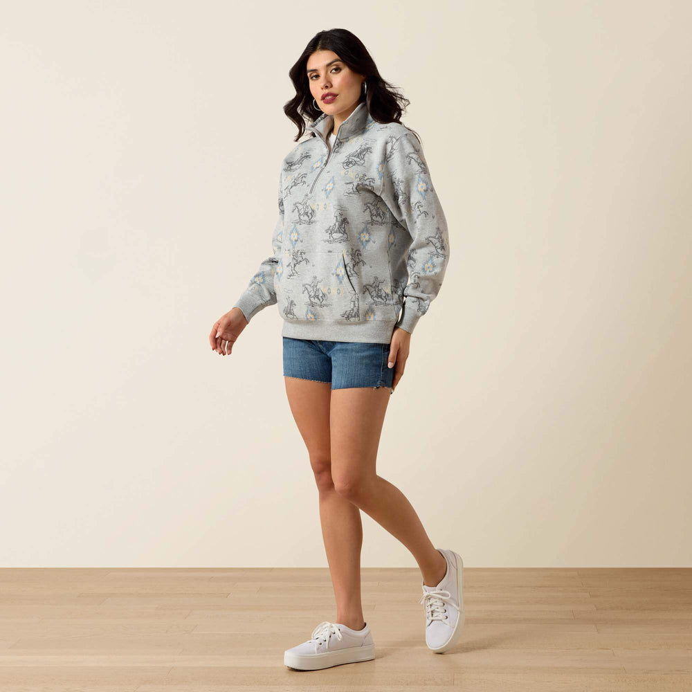 Sapphire 1/2 Zip Sweatshirt-Ariat