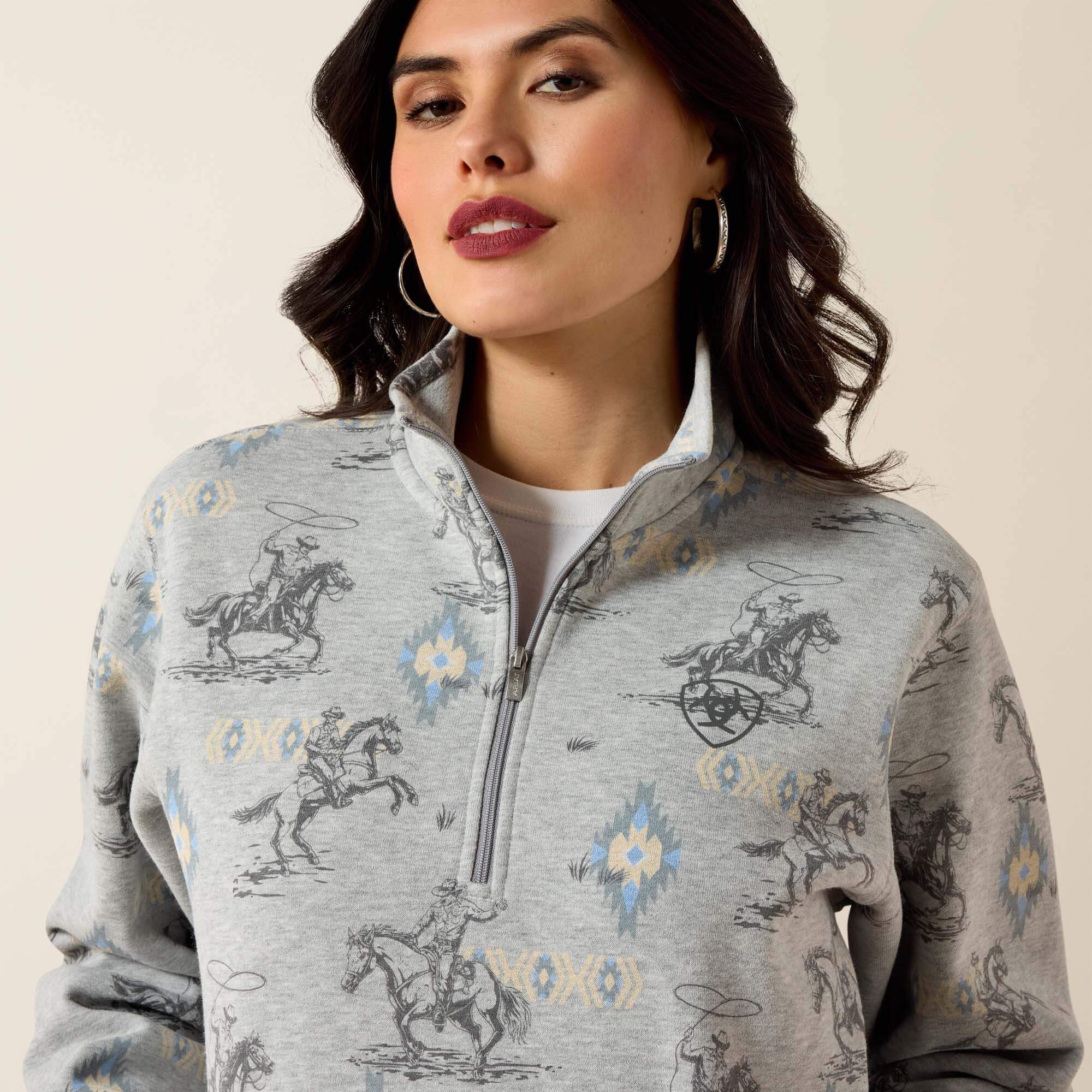 Sapphire 1/2 Zip Sweatshirt-Ariat