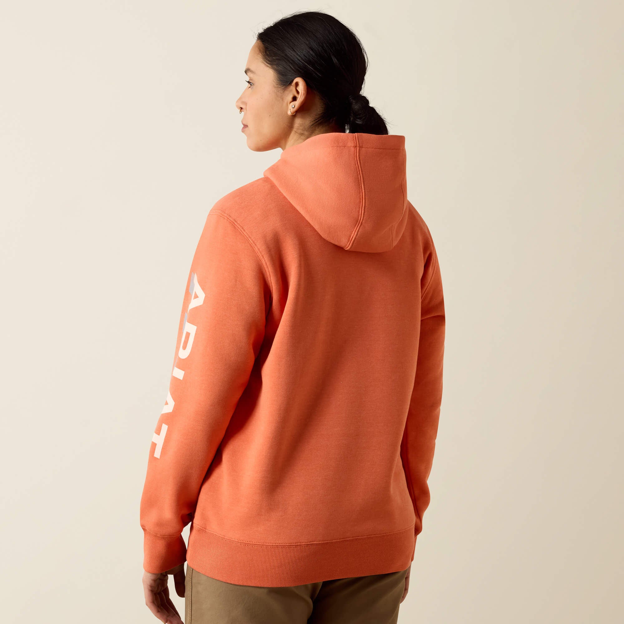 Rebar Lightweight Logo 1/2 Zip Hoodie-Ariat